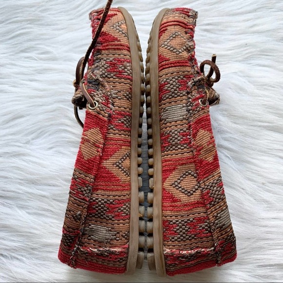 Minnetonka Baja Tapestry Moccasin Slipper Leather 6.5 - Picture 8 of 12